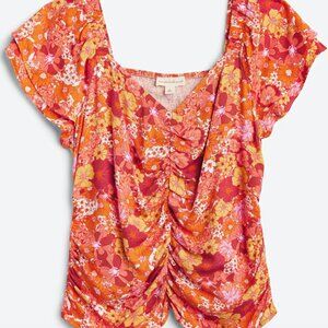 The General Good 🍊 Alice Rouched Top 🍊 Size L